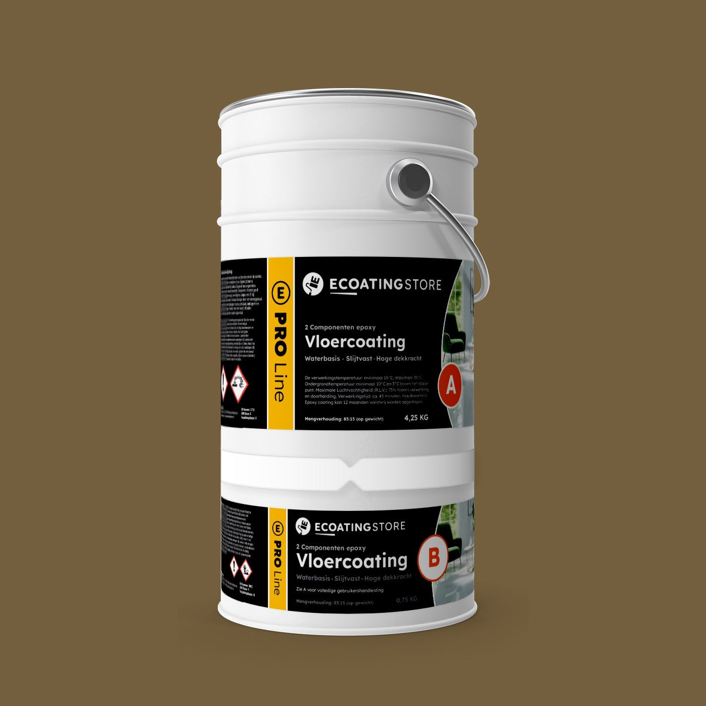 Garage floor coating - RAL 7008