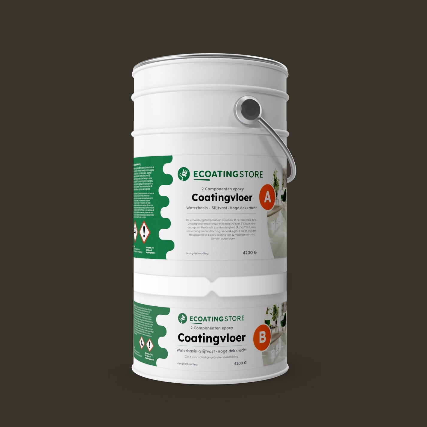 Garage floor coating - RAL 6008
