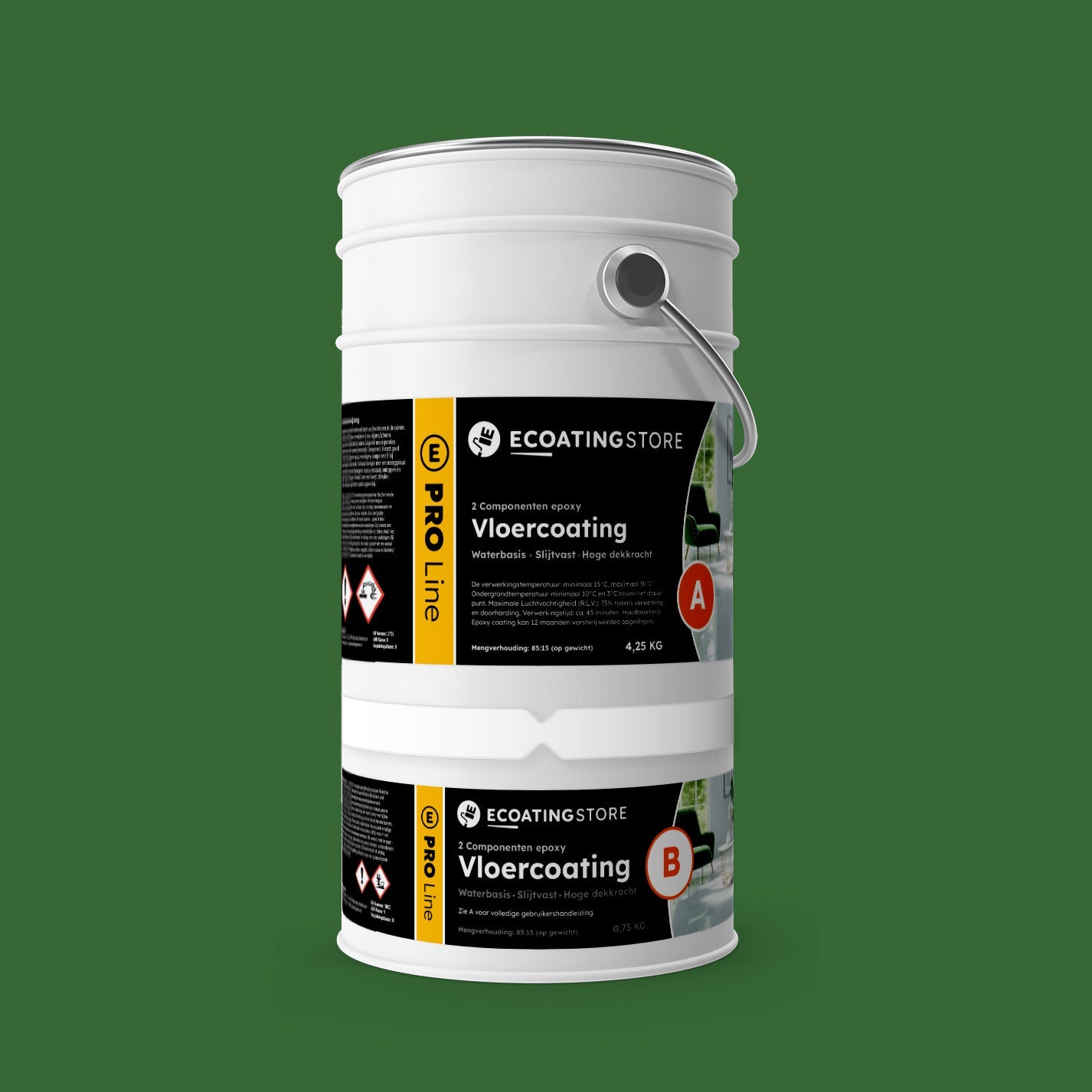 Garage floor coating - RAL 6001