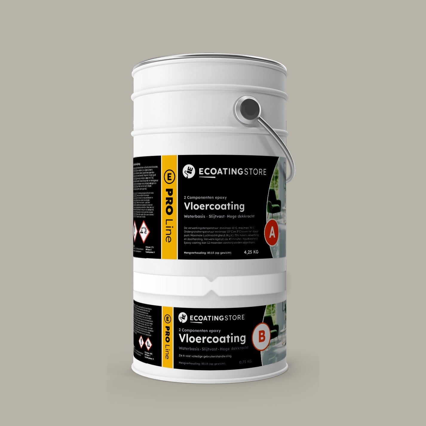 Garage floor coating - RAL 7044