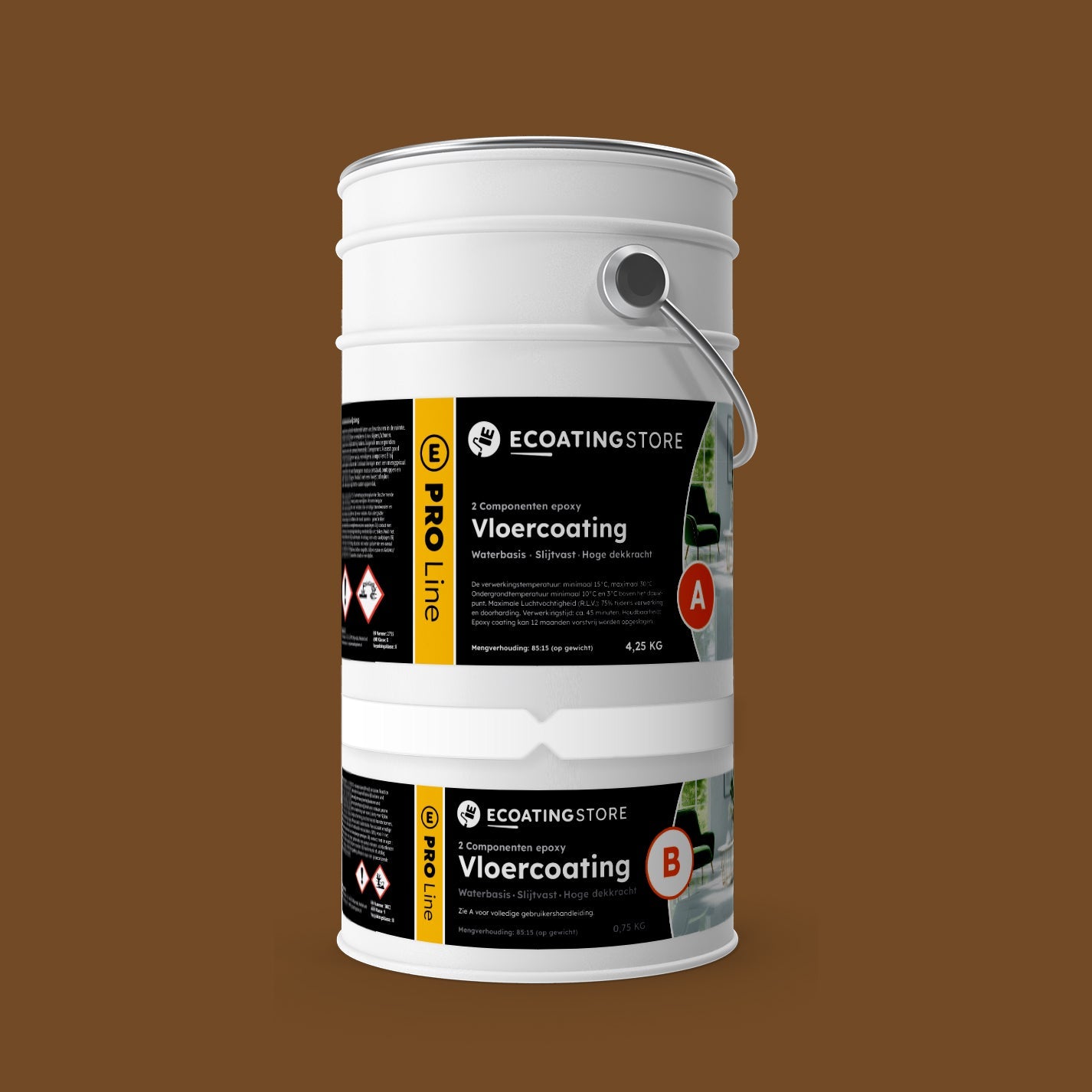 Garage floor coating - RAL 8008