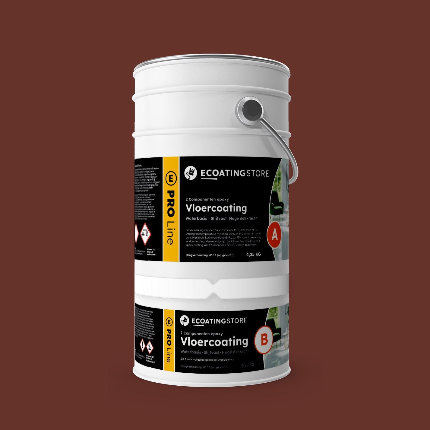 Garage floor coating - RAL 8012