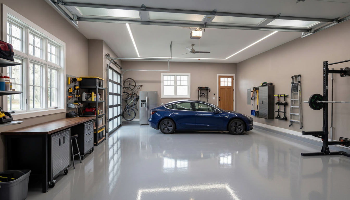 Garage floor coating - RAL 7036