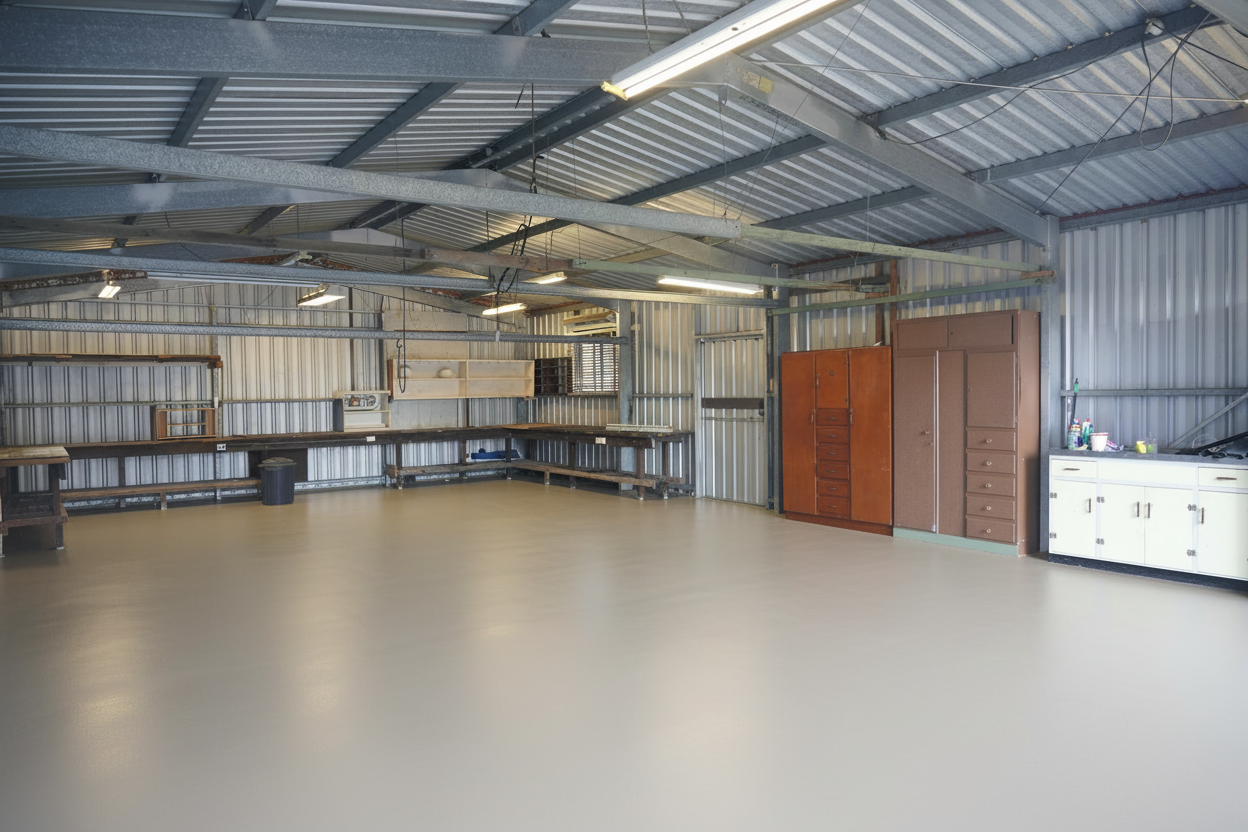 Garage floor coating - RAL 1019